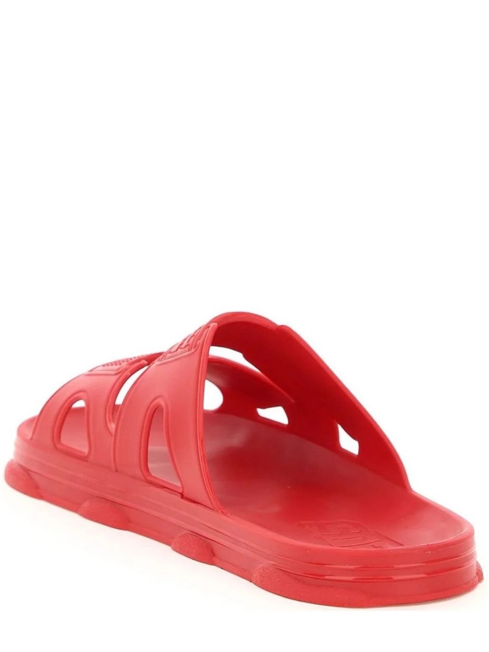 GCDS Unisex Red Double-Strap Slide Sandal - Picture 4 of 8